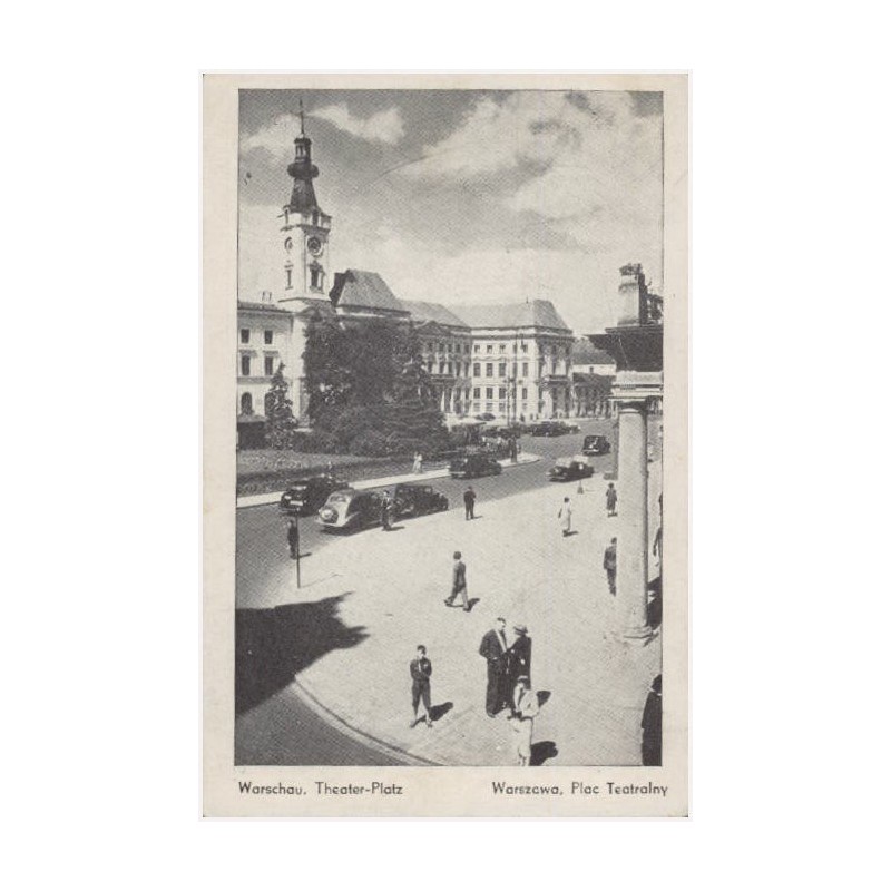 Warschau, Theater-Platz. Warszawa, Plac Teatralny