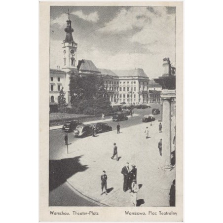 Warschau, Theater-Platz. Warszawa, Plac Teatralny