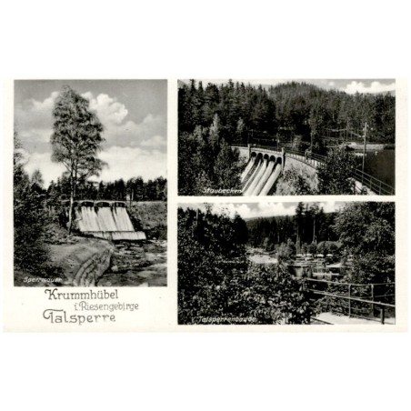 Krummhübel i. Riesengebirge. Talsperre. Sperrmauer. Staubecken. Talsperrenbaude