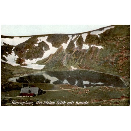 Riesengebirge, Der kleine Teich mit Baude.
