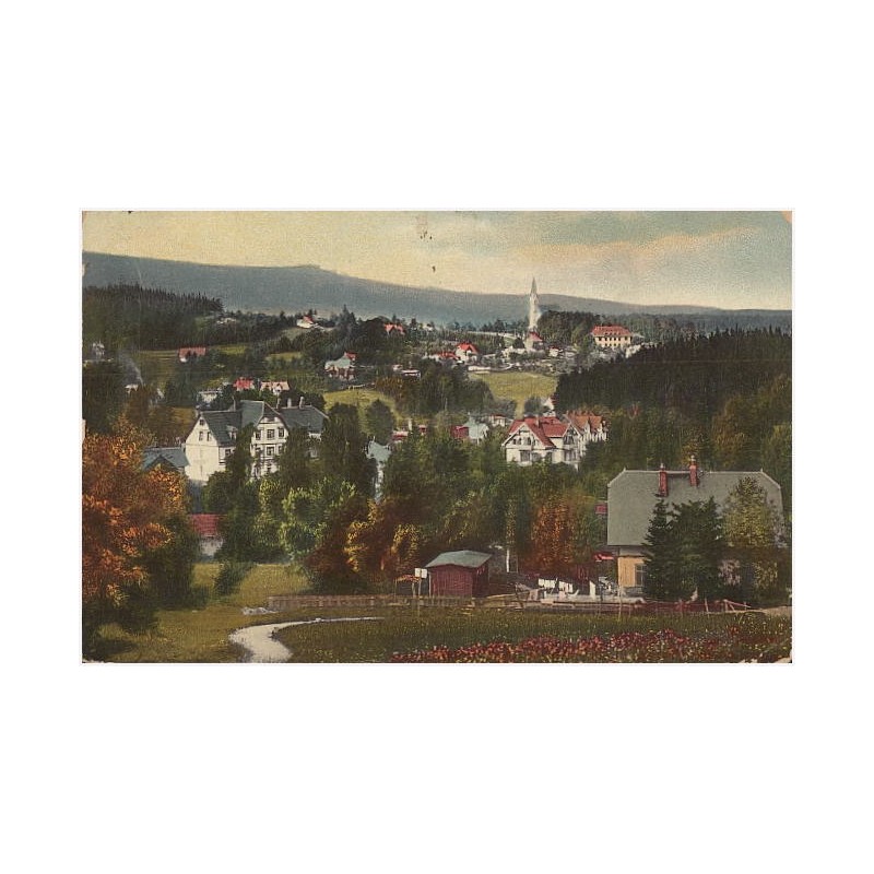 Schreiberhau. Gegend am Lindenhof mit Blick nach der kath. Kirche