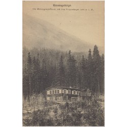 Riesengebirge. Die Melzergrund-Baude mit dem Koppenkegel 1000 m ü. M