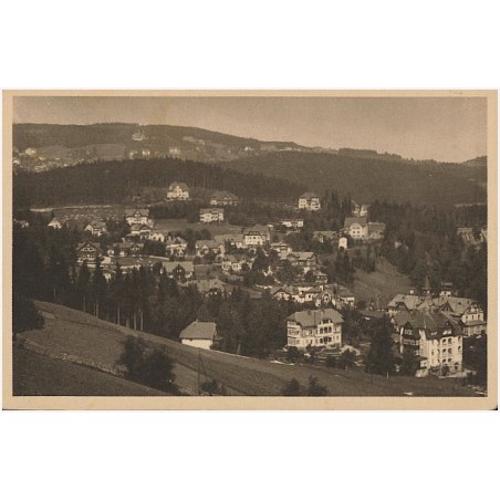 Riesengebirge. Ober-Krummhübel mit Blick auf Brückenberg. Genesungsheim Hohenwiese nach Orieg.-Aufn. von K. Burkert, 1924