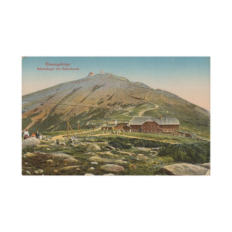 Riesengebirge. Schneekoppe mit Riesenbaude
