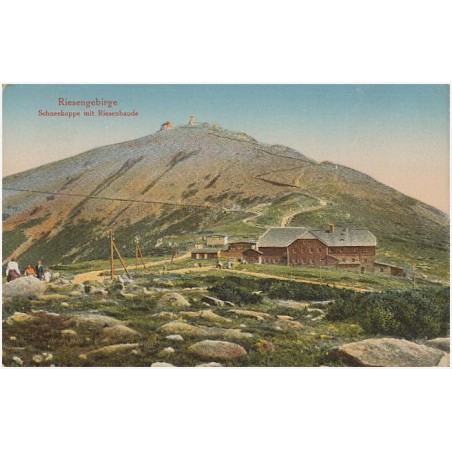 Riesengebirge. Schneekoppe mit Riesenbaude