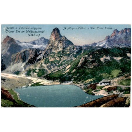Zöldtó a Feherviz-völgyben. A Magas Tátra. - Die Hohe Tatra. Grüner See im Weißwassertal (1542 m). / Rewers: Vysoké Tatry. Zelen