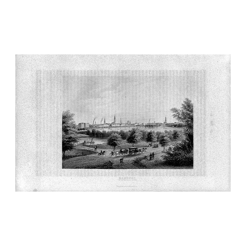 Hamburg von der Walhalle gesehen / "HAMBURG VON DER WALHALLE GESEHEN"