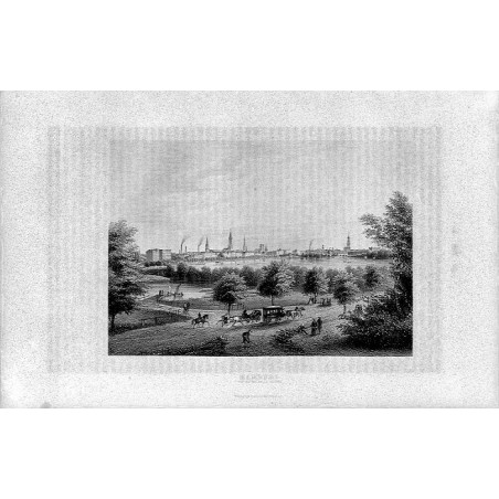 Hamburg von der Walhalle gesehen / "HAMBURG VON DER WALHALLE GESEHEN"