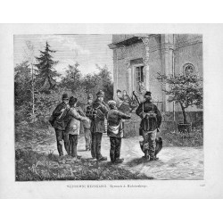 "WĘDROWNI MUZYKANCI. Rysunek A. Kędzierskiego. 1229"