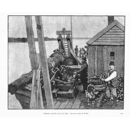 "TARTAK PAROWY NAD RZ. PINĄ. Rysował z natury H. Bielski. 8047"