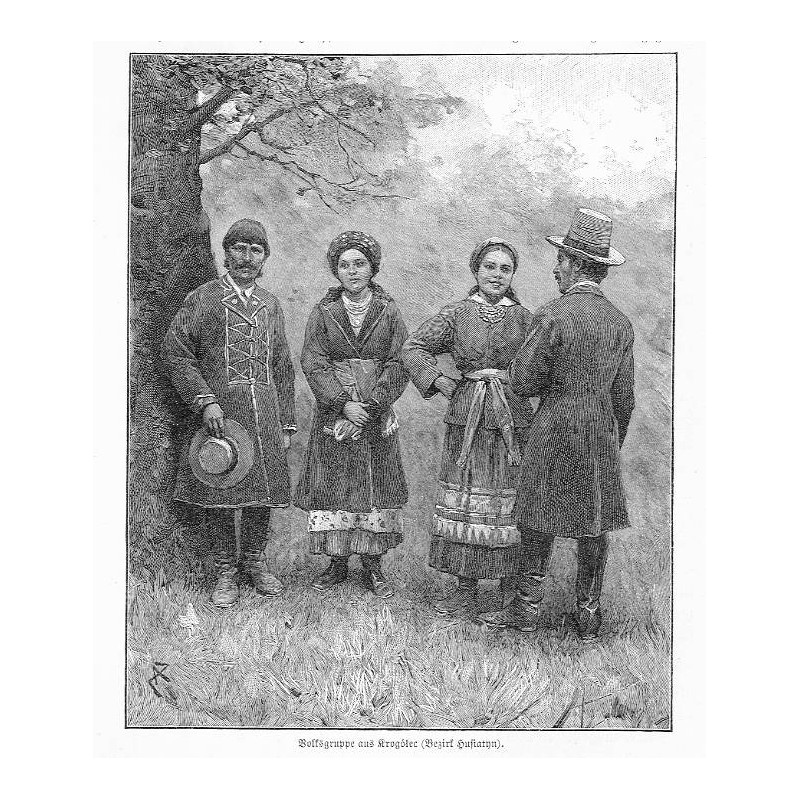 "Volksgruppe aus Krogółec (Bezirk Husiatyn)."