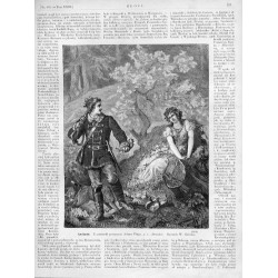 "Spotkanie. Z powiastki poetycznéj Adama Pługa, p. t: "Sroczka". Rysunek W. Gersona. (3450)"