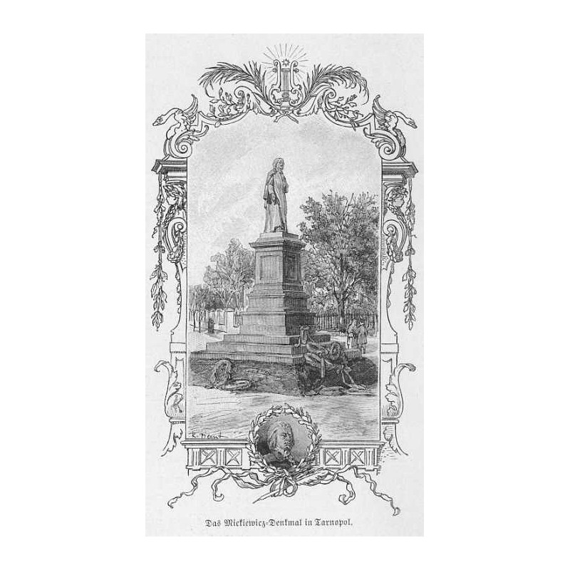 "Das MickiewiczDenkmal in Tarnopol."