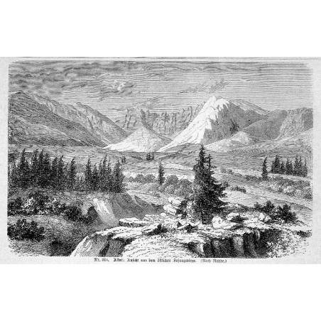 "Nr. 310. Altai: Ansicht aus dem östlichen Sajangebirge. (Nach Radde.)"