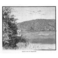 "Ugleisee mit der Angelbrücke."