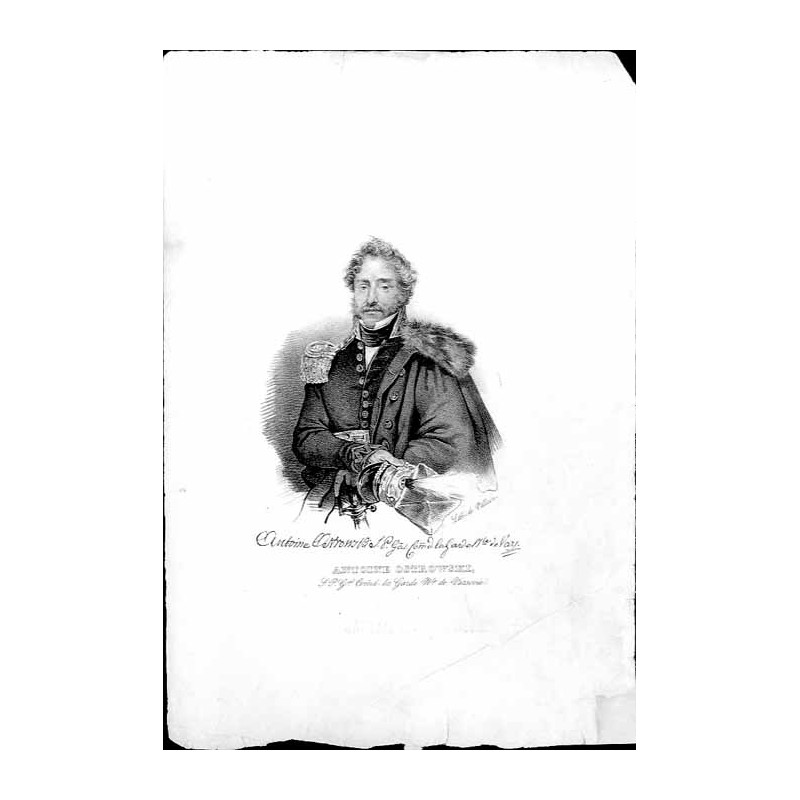 Antoni Ostrowski / "ANTOINE OSTROWSKI, S.P.G.al Comd. la Garde Nle. de Varsovie."