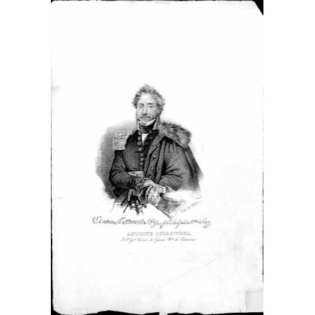 Antoni Ostrowski / "ANTOINE OSTROWSKI, S.P.G.al Comd. la Garde Nle. de Varsovie."