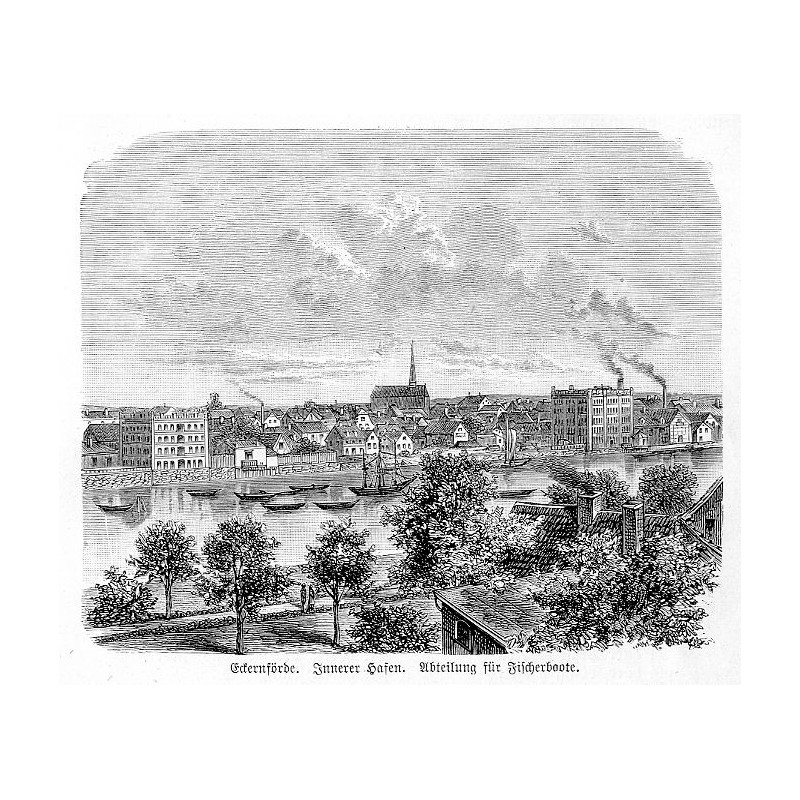 "Eckernförde. Innerer Hafen. Abteilung für Fischerboote."