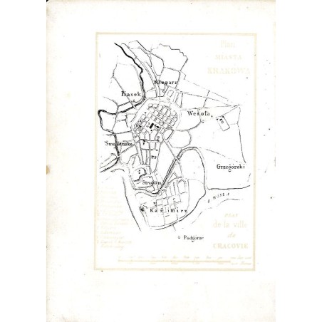 Plan miasta Krakowa / "Plan MIASTA KRAKOWA / Plan de la ville de CRACOVIE"