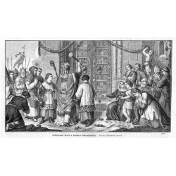 "Poświęcenie drzwi w katedrze Gnieźnieńskiéj. Karton Aleksandra Lessera. (2849)"