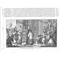 "Poświęcenie drzwi w katedrze Gnieźnieńskiéj. Karton Aleksandra Lessera. (2849)"