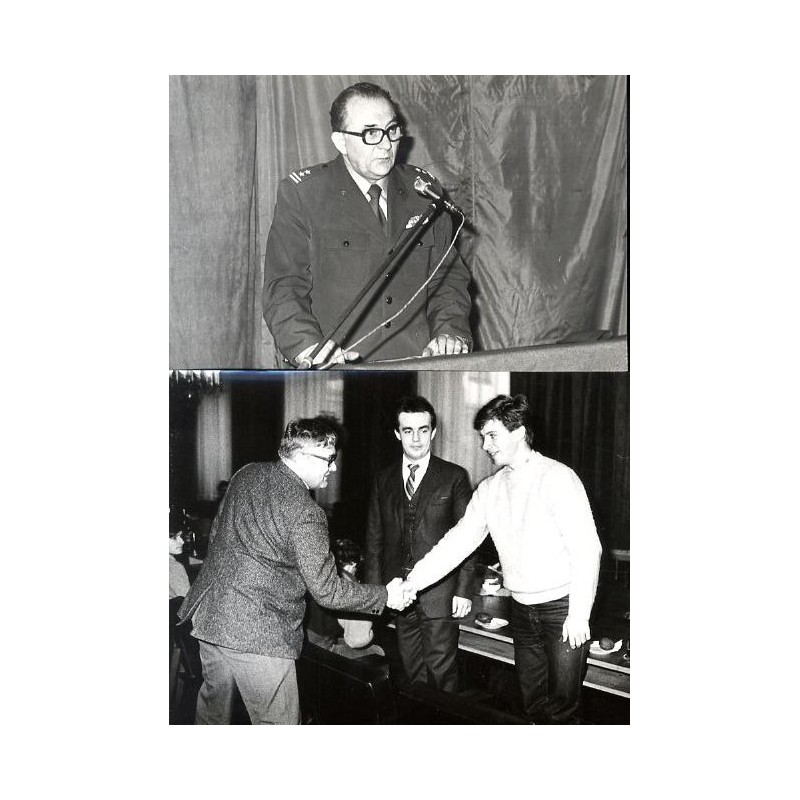 Zestaw 14 fotografii z uroczystości i oficjalnych spotkań na Politechnice Śląskiej w Gliwicach