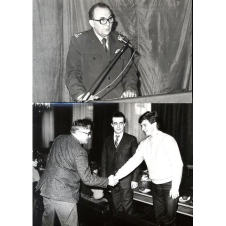 Zestaw 14 fotografii z uroczystości i oficjalnych spotkań na Politechnice Śląskiej w Gliwicach