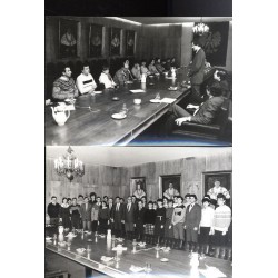 Zestaw 14 fotografii z uroczystości i oficjalnych spotkań na Politechnice Śląskiej w Gliwicach