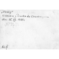""Obozy" W drodze z Pińska do Czartoryska dn. 15.VII.1935r. Kl. VI"