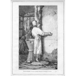 "W kruchcie kościelnéj. Rysunek oryginalny Wojciecha Grabowskiego we Lwowie. 328"