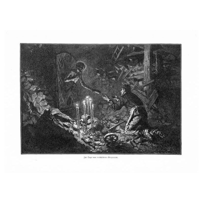 "Zur Sage vom verschütteten Bergmanne." ("aus dem WieliczkaCyclus desselben Künstlers") ("Peter Stachiewicz")