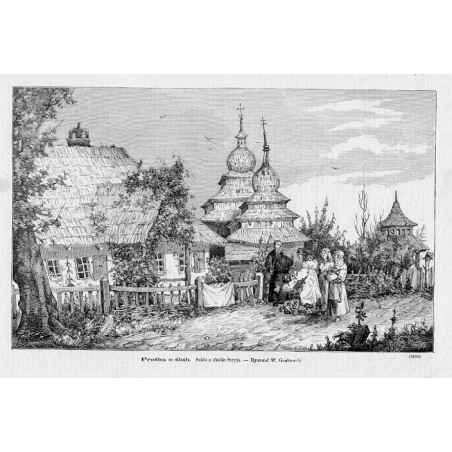 "Prośba o ślub. Szkic z okolic Stryja. - Rysował W. Grabowski. (5185)"