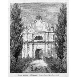 "Brama zamkowa w Lubieszowie. (Rysował na miejscu Czarnecki)."