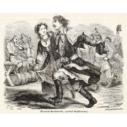 "TANIEC. (Rysował Kostrzewski, rytował Drążkiewicz.)"