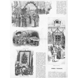 "[WYSTAWA OGRODNICZA] [1] W pawilonie. [2] Koszyk z kwiatów. [3] Ekran z kwiatów G. Ulrycha. [4] Wejście na wystawę."