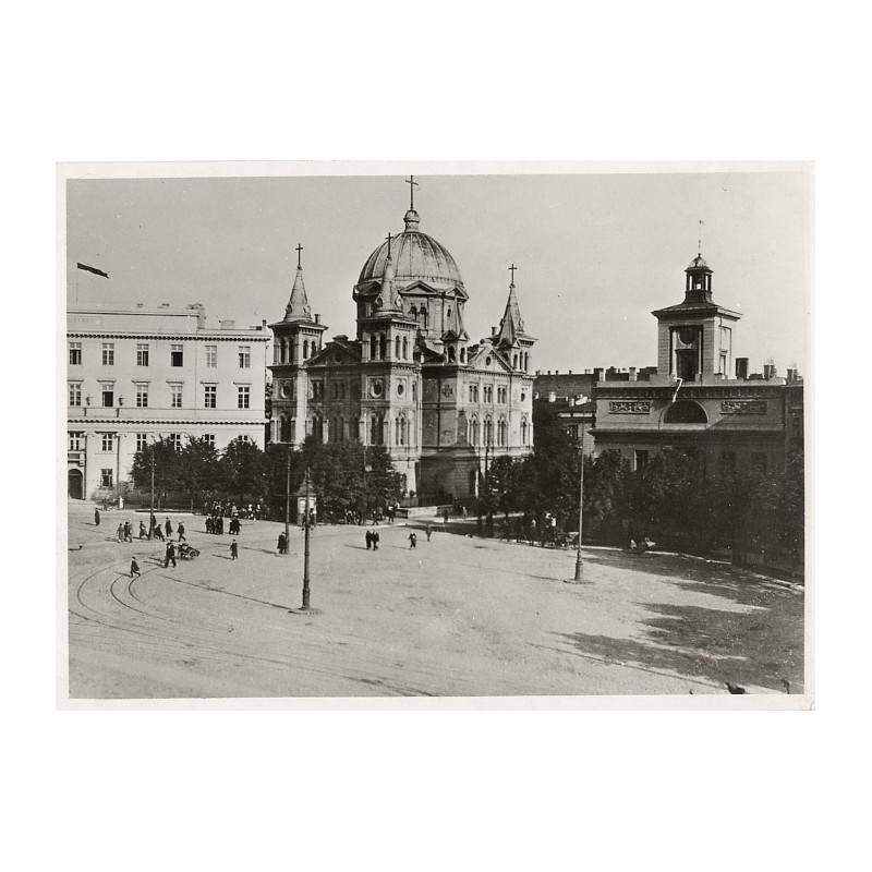 "Łódź: (Pologne) Plac Wolności z magistratem i kościołem ewangelickim."