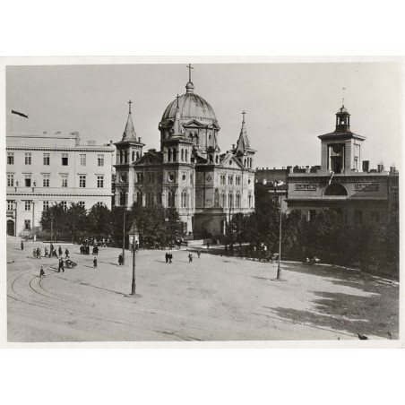"Łódź: (Pologne) Plac Wolności z magistratem i kościołem ewangelickim."