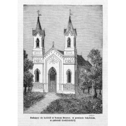 "Budujący się kościół w Nowym Dworze, w powiecie Sokólskim, w gubernii Grodzieńskiéj. (5379)"