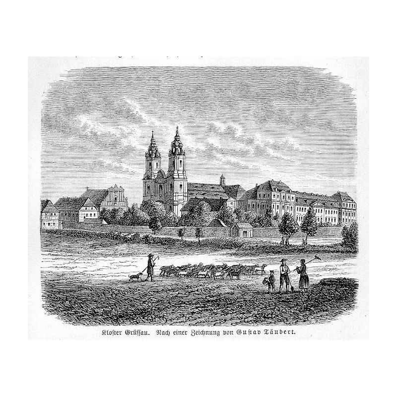 "Kloster Grüssau. Nach einer Zeichnung von Gustav Täubert."