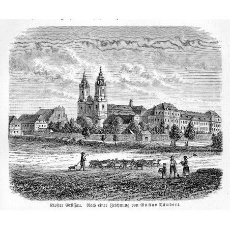 "Kloster Grüssau. Nach einer Zeichnung von Gustav Täubert."