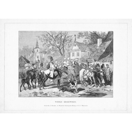 Wesele krakowskie / "WESELE KRAKOWSKIE. Akwarella J. Kossaka, na Wystawie Towarzystwa Zachęty S. P. w Warszawie."