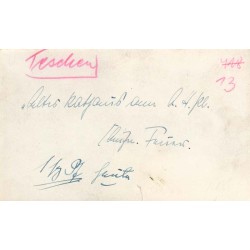 "Teschen. Altes Rathaus am A. H. Platz. Aufn. Feuer. 1 sp [?] Pf heute / Cieszyn. Stary Ratusz na pl. A. H. (Adolfa Hitlera) Fot