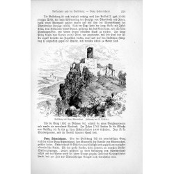 "Bolkoburg und Burg Schweinhaus. Zeichnung von A. Richter."