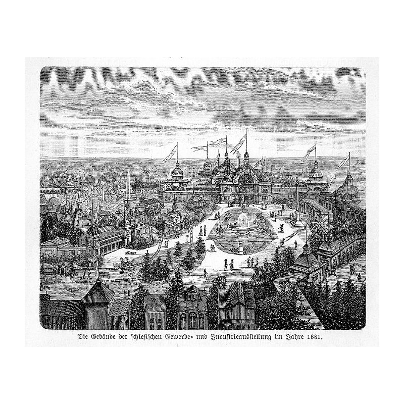 "Die Gebäude der schlesischen Gewerbe und Industrieausstellung im Jahre 1881."