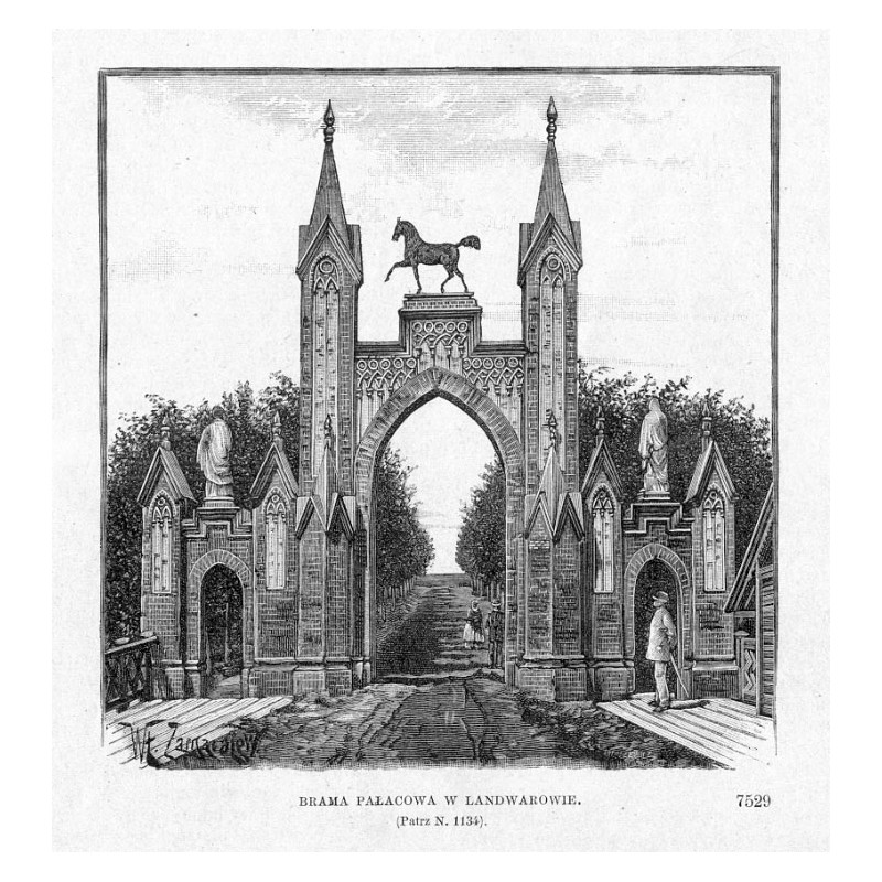 "BRAMA PAŁACOWA W LANDWAROWIE. [...] 7529"