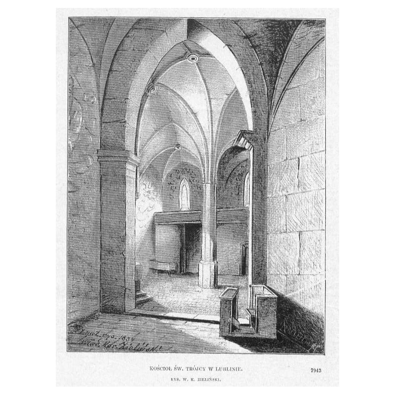 Kościół św. Trójcy w Lublinie. Rys. W. K. Zieliński. 7943 / "KOŚCIÓŁ ŚW. TRÓJCY W LUBLINIE. RYS. W. K. ZIELIŃSKI. 7943"