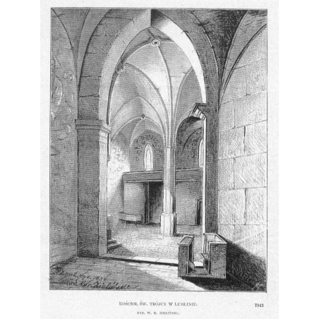 Kościół św. Trójcy w Lublinie. Rys. W. K. Zieliński. 7943 / "KOŚCIÓŁ ŚW. TRÓJCY W LUBLINIE. RYS. W. K. ZIELIŃSKI. 7943"