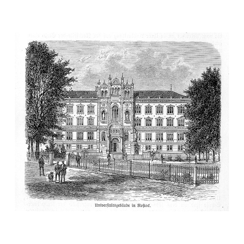 "Universitätsgebäude in Rostock."