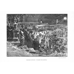 "ŚLIZGAWKA ŁYŻWIARZY W DOLINIE SZWAJCARSKIEJ. Rys. Antoni Kamieński."