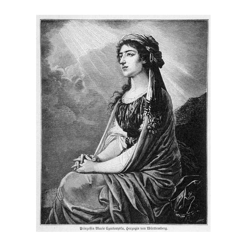 "Prinzessin Marie Czartoryska, Herzogin von Württemberg." / "Prinzessin Marie Czartoryska, Herzogin von Württemberg nach dem Ge